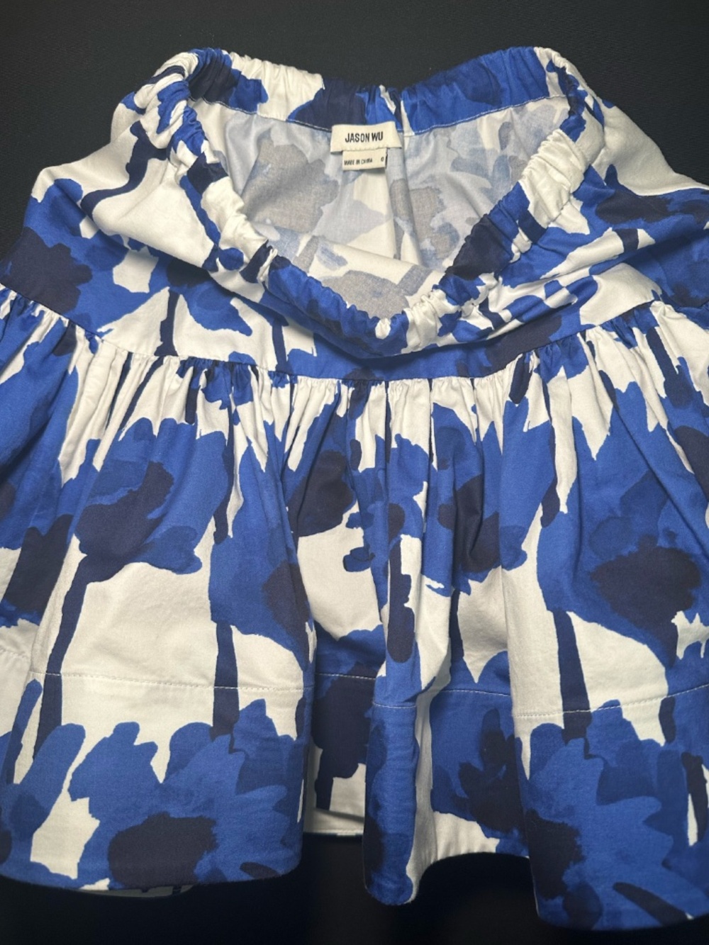 JASON WU PRINTED MINI RUFFLE SKIRT W ELASTIC BAND - Picture 10 of 13